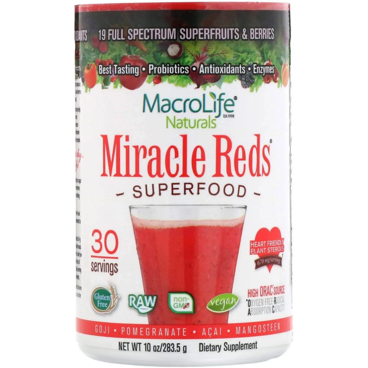 Macrolife Naturals Miracle Reds Powder - Nutrition Plus