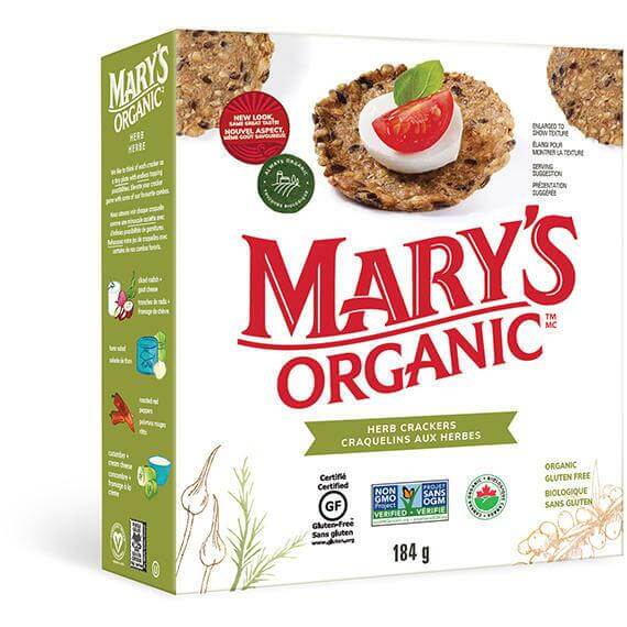 Mary's Organic Crackers Herb 184 Grams - Nutrition Plus