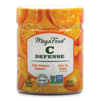Thumbnail for MegaFood C Defense Tangy Citrus 70 Gummies - Nutrition Plus