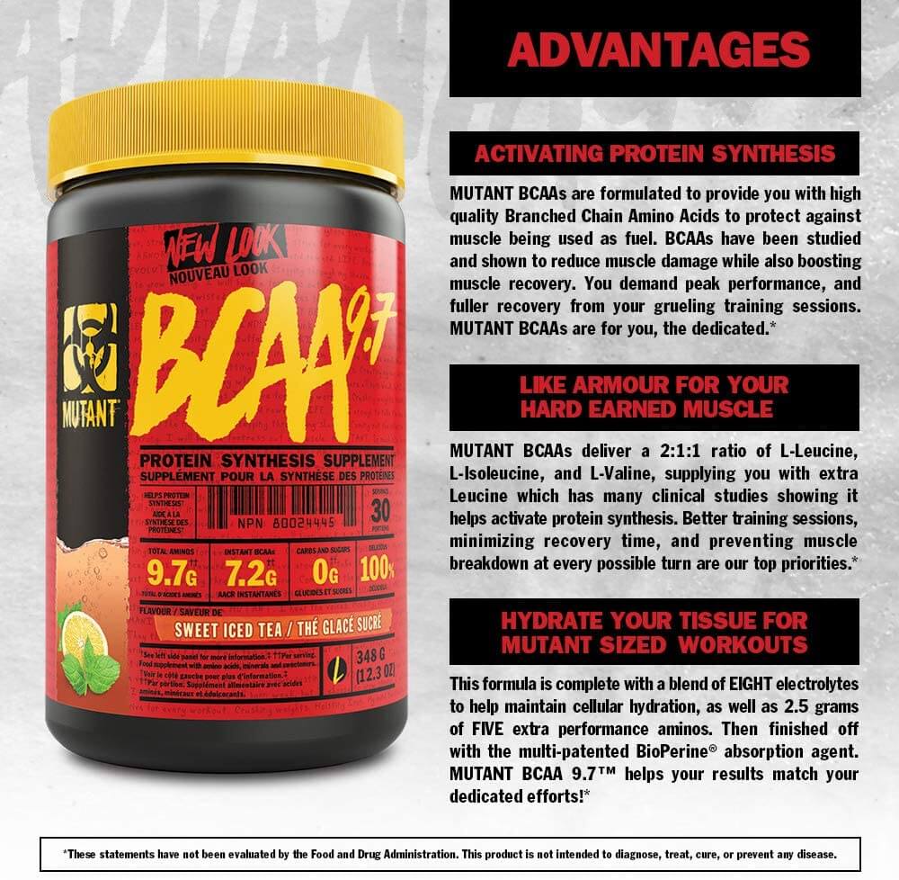 Mutant BCAA 9.7 1kg Green Apple - Nutrition Plus