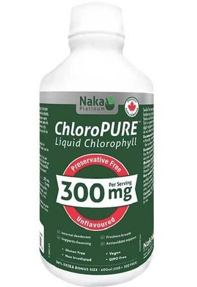 Naka ChloroPURE Liquid Chlorophyll 300mg 600mL - Nutrition Plus