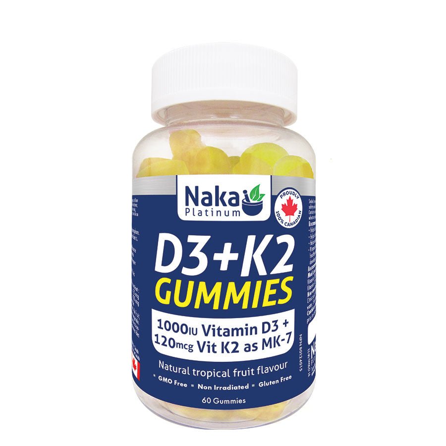 Naka D3+K2 Gummies - 60 Gummies - Nutrition Plus