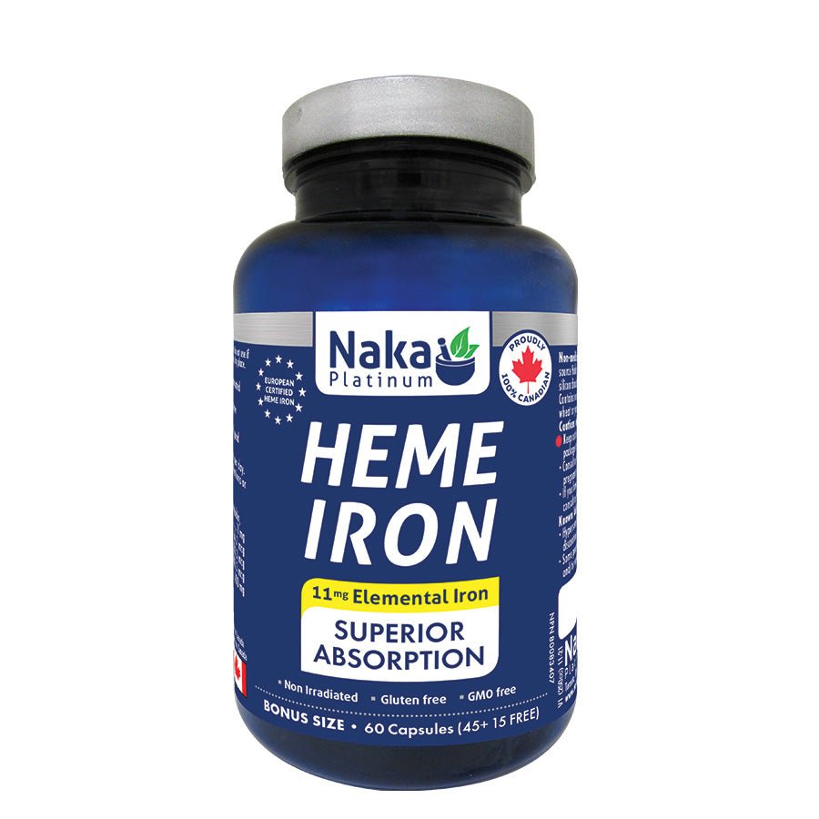 Naka Heme Iron 60 Capsules - Nutrition Plus