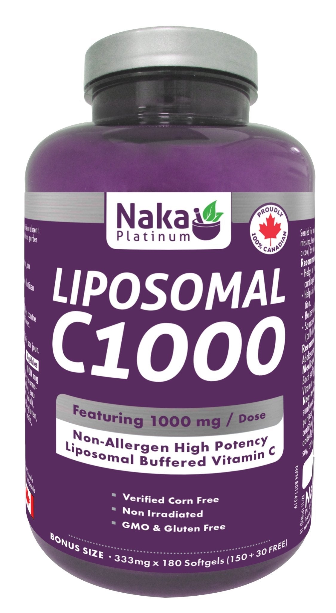 Naka Liposomal C 1,000mg - Nutrition Plus