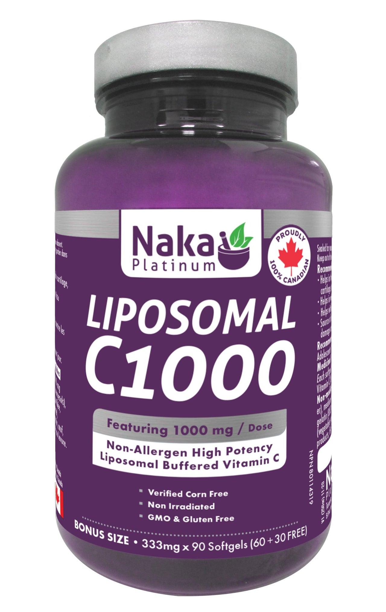Naka Liposomal C 1,000mg - Nutrition Plus