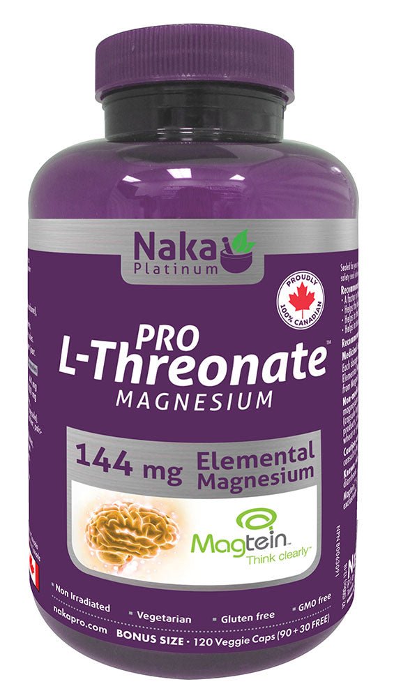 Naka Magnesium L-Threonate 120 Veg Capsules - Nutrition Plus