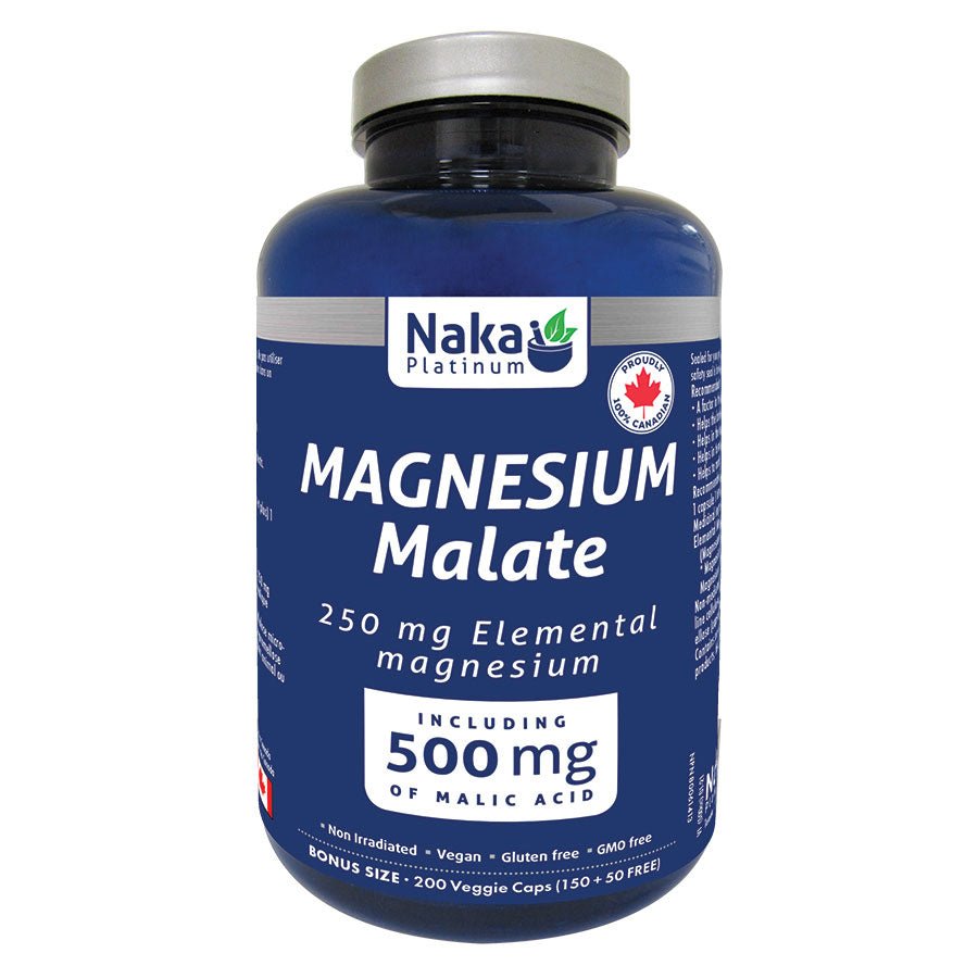 Naka Magnesium Malate 200 Veg Capsules - Nutrition Plus