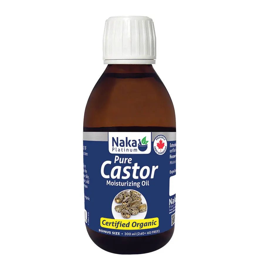 Naka Organic Pure Castor Oil Glass Bottle - Nutrition Plus