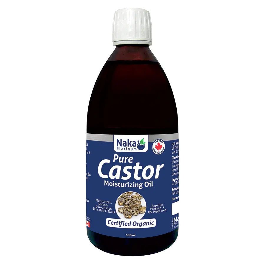 Naka Organic Pure Castor Oil Glass Bottle - Nutrition Plus