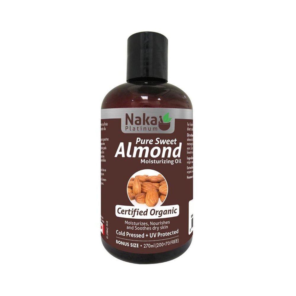 Naka Organic Pure Sweet Almond Oil 270mL - Nutrition Plus