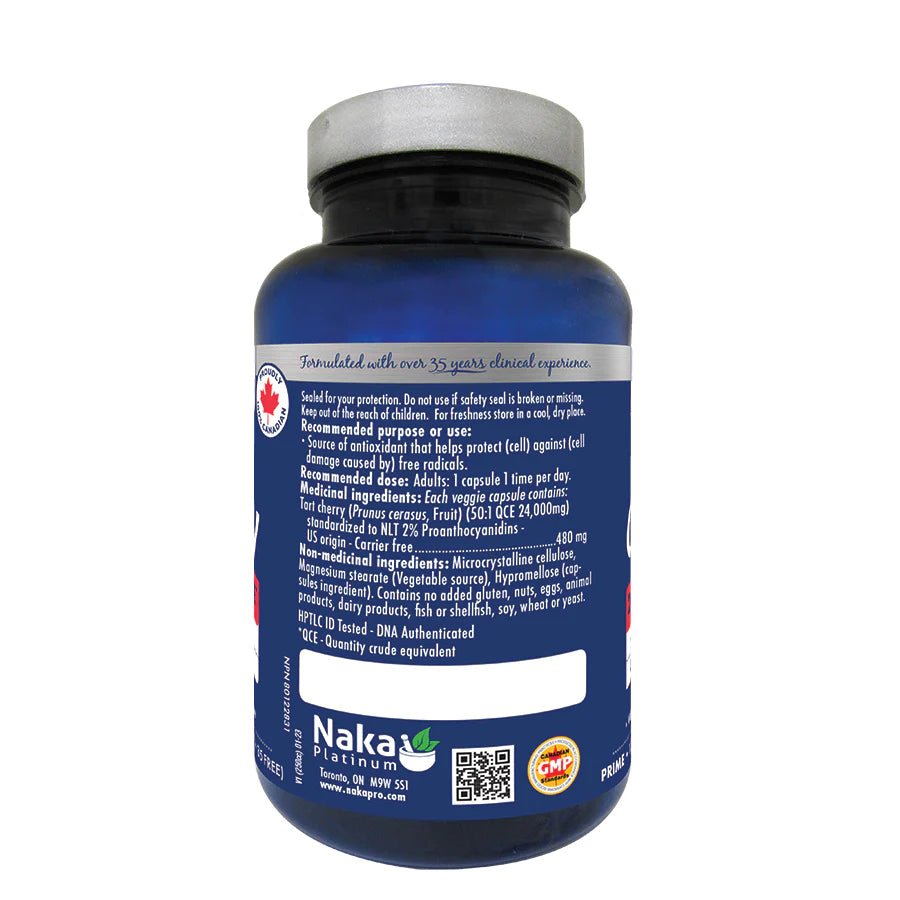 Naka Tart Cherry 125mg - 125 Veg Capsules - Nutrition Plus