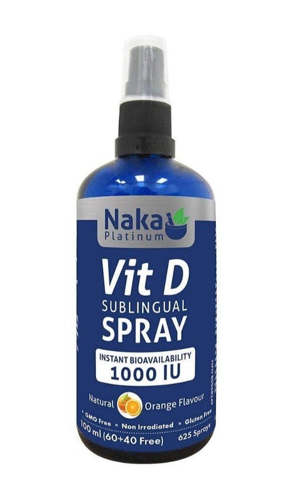 Naka Vitamin D 1000 IU Spray Orange 100mL - Nutrition Plus