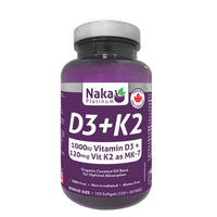 Thumbnail for Naka Vitamin D3 + K2 150 Softgels - Nutrition Plus
