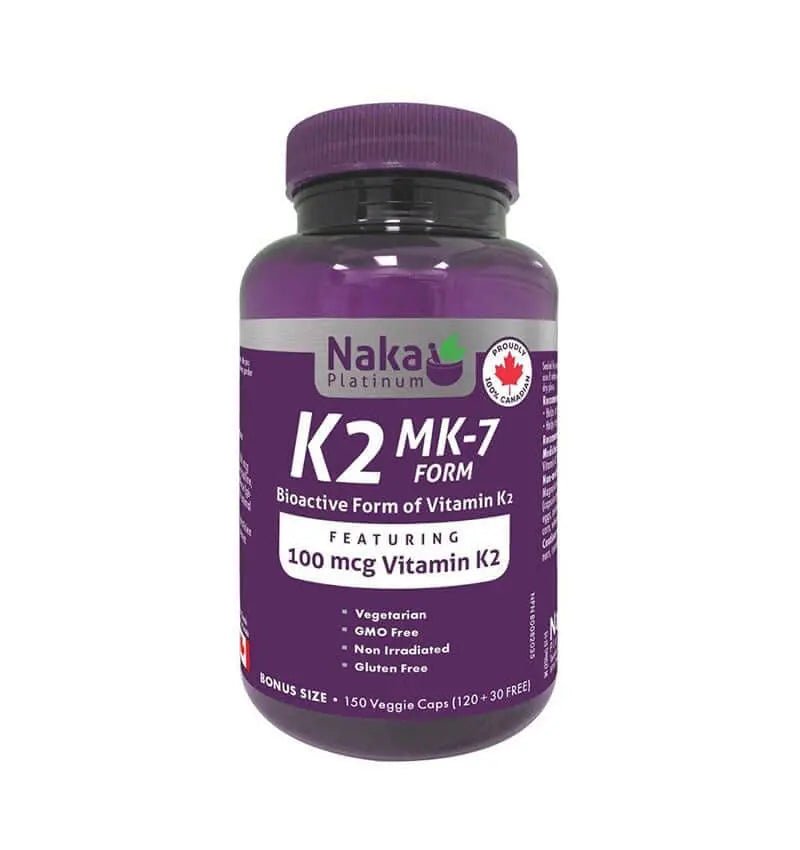 Naka Vitamin K2 MK-7 Form 150 Veg Capsules - Nutrition Plus