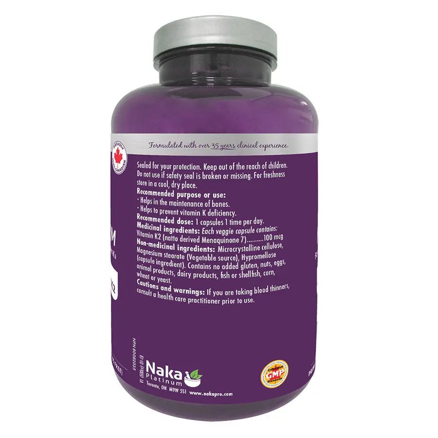 Naka Vitamin K2 MK-7 Form 150 Veg Capsules - Nutrition Plus