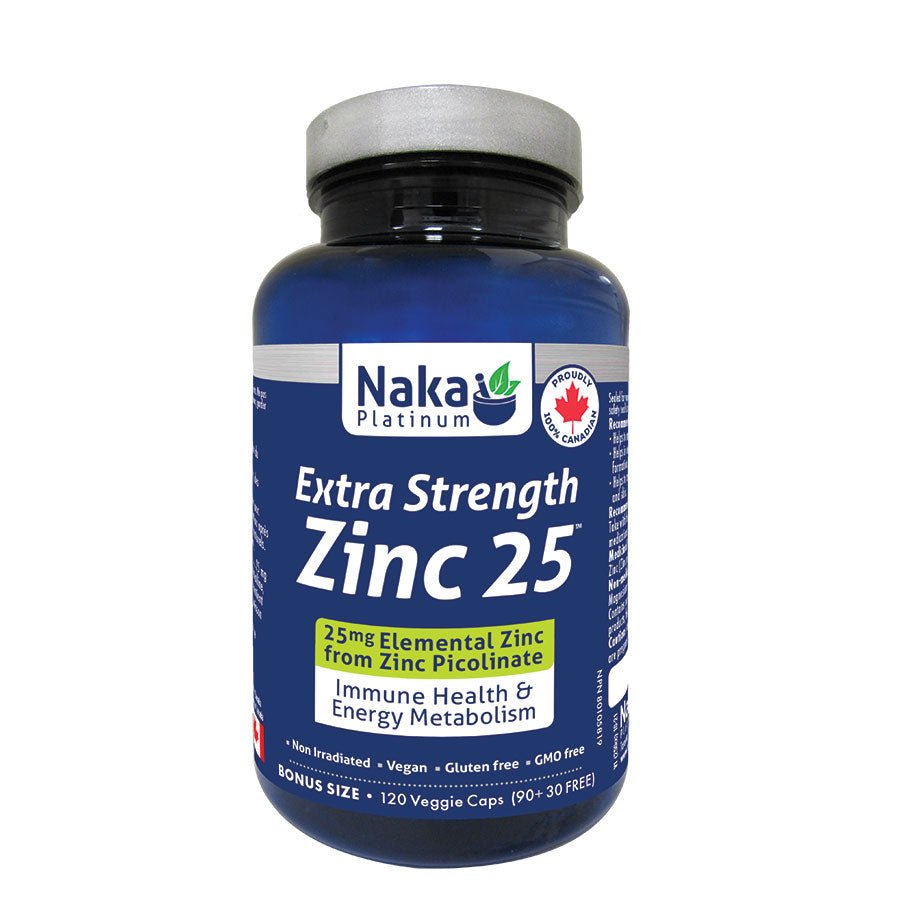 Naka Zinc Picolinate 25mg 120 Veg Capsules - Nutrition Plus