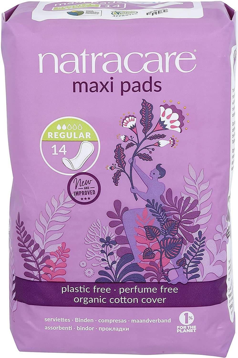 Natracare Maxi Pads Regular 14 Pads - Nutrition Plus