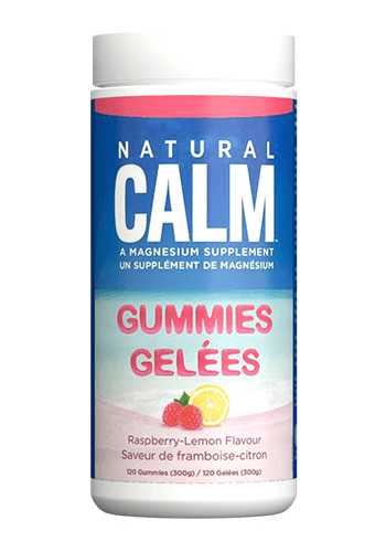 Natural Calm Magnesium 120 Gummies Raspberry-Lemon Flavour - Nutrition Plus