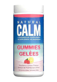 Thumbnail for Natural Calm Magnesium 120 Gummies Raspberry-Lemon Flavour - Nutrition Plus
