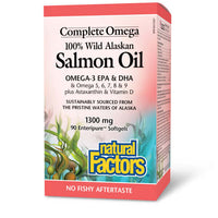 Thumbnail for Natural Factors 100% Wild Alaskan Salmon Oil 1300 mg 90 Softgels - Nutrition Plus