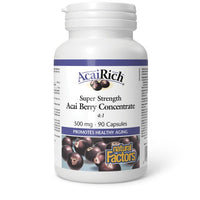 Thumbnail for Natural Factors Acai Berry Concentrate 500mg 90 Capsules - Nutrition Plus