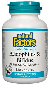 Thumbnail for Natural Factors Acidophilus & Bifidus Double Strength - Nutrition Plus