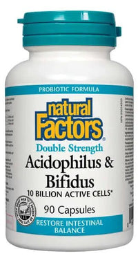 Thumbnail for Natural Factors Acidophilus & Bifidus Double Strength - Nutrition Plus