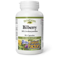 Thumbnail for Natural Factors Bilberry 40 mg 90 Capsules - Nutrition Plus