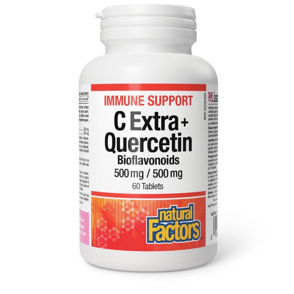Natural Factors C Extra + Quercetin Bioflavnoids 500mg 60 Tablets - Nutrition Plus