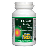 Thumbnail for Natural Factors Chewable Ginger 90 Tablets - Nutrition Plus