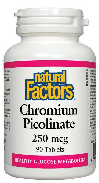 Natural Factors Chromium Picolinate 250 mcg 90 Tablets - Nutrition Plus