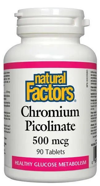 Natural Factors Chromium Picolinate 500 mcg 90 Tablets - Nutrition Plus