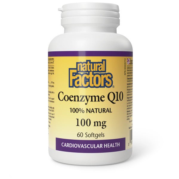 Natural Factors Coenzyme Q10 100% Natural 100mg - Nutrition Plus
