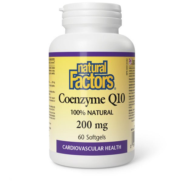 Natural Factors Coenzyme Q10 100% Natural 200mg - Nutrition Plus