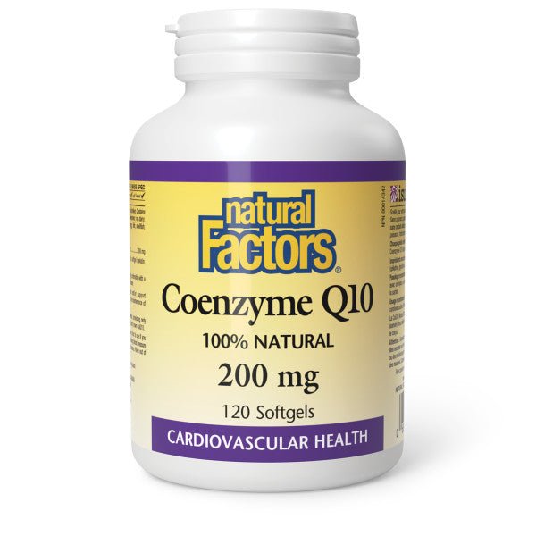Natural Factors Coenzyme Q10 100% Natural 200mg - Nutrition Plus