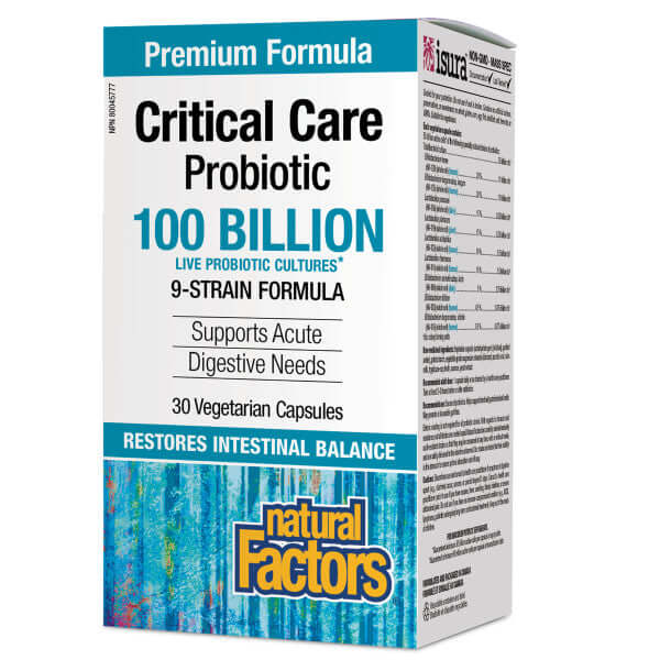 Natural Factors Critical Care Probiotic 100 Billion 30 Veg Capsules - Nutrition Plus