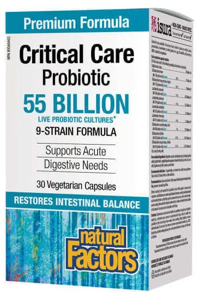 Natural Factors Critical Care Probiotic 55 Billion 30 Veg Capsules - Nutrition Plus