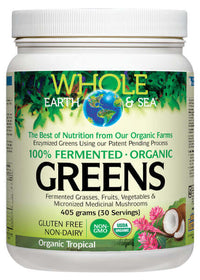 Thumbnail for Natural Factors Fermented Greens Powder, Organic Tropical, 405 Grams - Nutrition Plus
