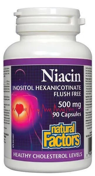 Natural Factors Flush Free Niacin 90 Capsules - Nutrition Plus
