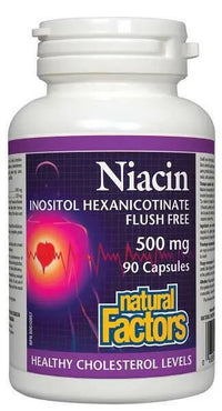 Thumbnail for Natural Factors Flush Free Niacin 90 Capsules - Nutrition Plus