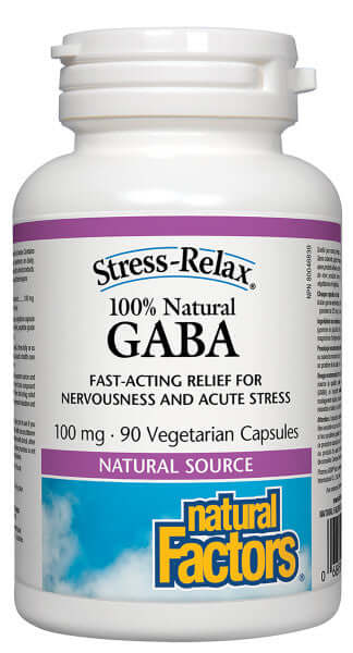 Natural Factors GABA 100mg 90 Veg Capsules - Nutrition Plus