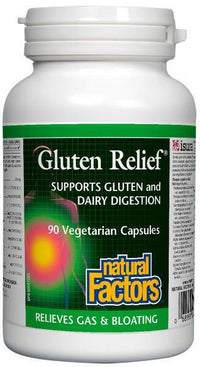 Thumbnail for Natural Factors Gluten Relief 375mg 90 Veg Capsules - Nutrition Plus