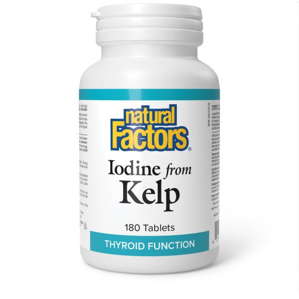 Natural Factors Iodine from Kelp 180 Tablets - Nutrition Plus