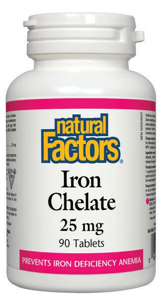 Natural Factors Iron Chelate 90 Tablets - Nutrition Plus
