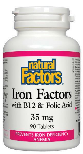 Natural Factors Iron Factors 90 Tablets - Nutrition Plus