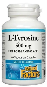 Thumbnail for Natural Factors L-Tyrosine 60 Vegetarian Capsules - Nutrition Plus