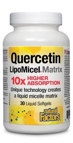 Natural Factors LipoMicel Quercetin 250 mg Softgels - Nutrition Plus
