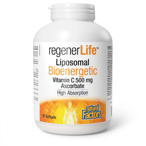 Natural Factors Liposomal Bioenergetic Vitamin C, RegenerLife 120 Softgels - Nutrition Plus