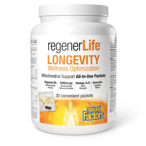 Natural Factors Longevity Wellness Optimization, RegenerLife 30 Packets - Nutrition Plus
