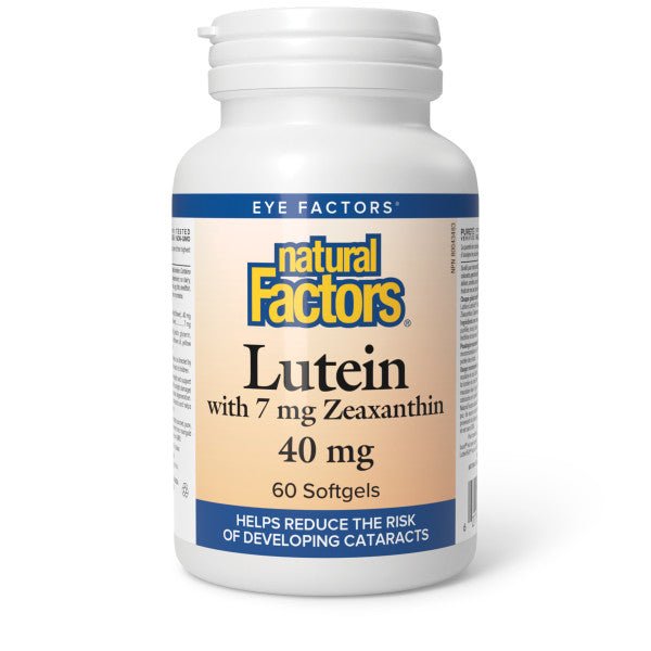 Natural Factors Lutein 40mg with 7mg Zeaxanthin 60 Capsules - Nutrition Plus